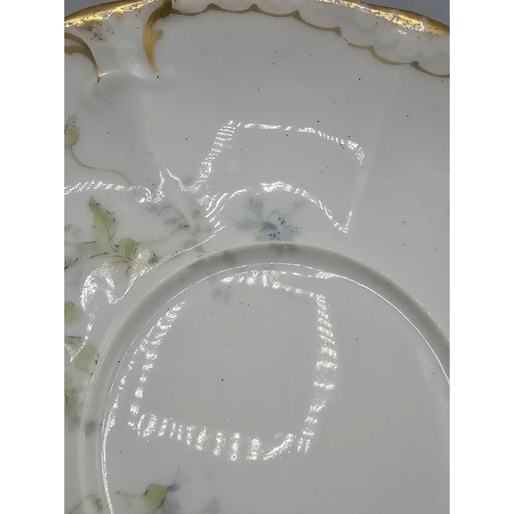 Haviland Limoges Tea‎ Cup Saucer Plates Schleiger 156f Gold Pink Roses Set Of 5